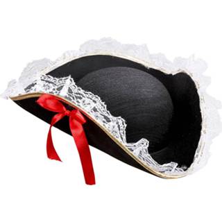 👉 Hoge hoed active vrouwen Tricorn met kant en strik voor dames 8003558258901