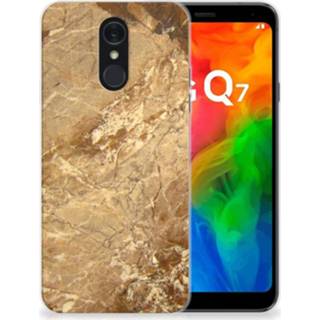 👉 Siliconen hoesje marmer LG Q7 TPU Creme 8720091012660