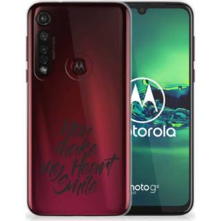 👉 Siliconen hoesje Motorola Moto G8 Plus met naam Heart Smile 8720091050945