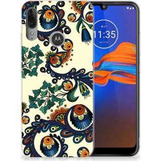 👉 Siliconen hoesje Motorola Moto E6 Plus Barok Flower 8720091062276