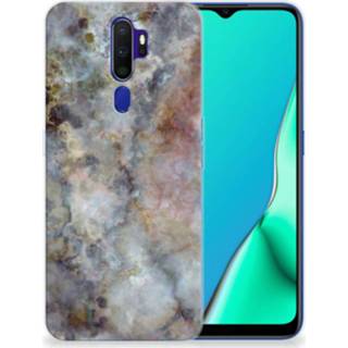 👉 Siliconen hoesje grijs marmer OPPO A9 2020 TPU 8720091103450