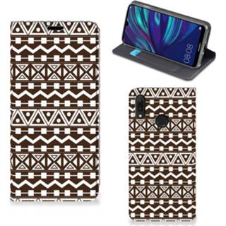 👉 Bruin Huawei Y7 hoesje Pro (2019) met Magneet Aztec Brown 8720091128866