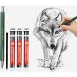 👉 Pencil kinderen 4mm Mechanical Sketch Drawing Art Automatic Charcoal Pencils For Students Kids Gift Stationery Supplies TR-4000