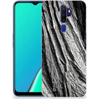 👉 Bumper hoesje grijs OPPO A5 2020 Boomschors 8720091135710