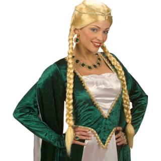 👉 Pruik active Mooie middeleeuwse koningin blond in doos 8003558008711