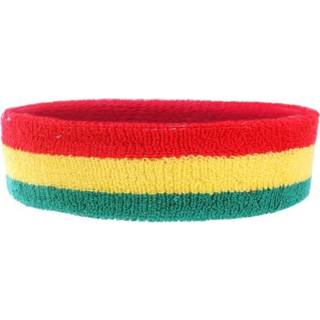 👉 Hoofdband rood geel groen Leuke disco zweetband