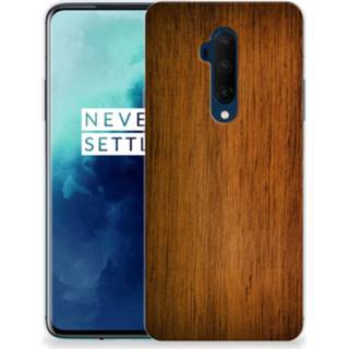Bumper hoesje hout OnePlus 7T Pro Donker 8720091186958