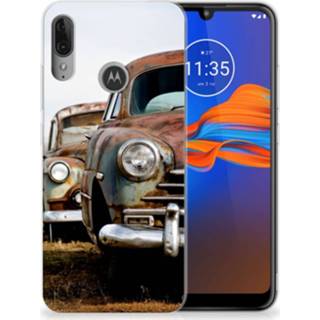 👉 Siliconen hoesje Motorola Moto E6 Plus met foto Vintage Auto 8720091196759