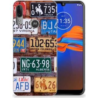 Siliconen hoesje Motorola Moto E6 Plus met foto Kentekenplaten 8720091246478