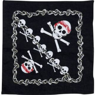 Piraten hoofddoek active zwarte met schedels 8003558714704