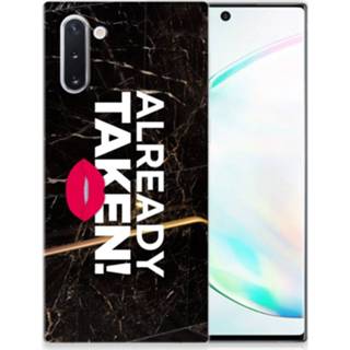 👉 Siliconen hoesje zwart Samsung Galaxy Note 10 met naam Already Taken Black 8720091685208