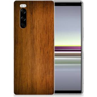 Bumper hoesje hout Sony Xperia 5 Donker 8720091716100