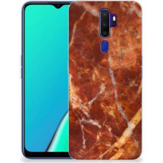 OPPO A5 2020 TPU Siliconen Hoesje marmer bruin Siliconen hoesje bruin marmer OPPO A5 2020 TPU 8720091720459