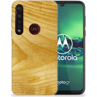 👉 Bumper hoesje hout Motorola Moto G8 Plus Licht 8720091752450