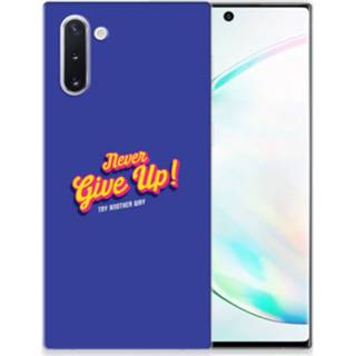 👉 Siliconen hoesje Samsung Galaxy Note 10 met naam Never Give Up 8720091805439