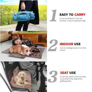 👉 Zachte Opvouwbare Hond Matten Voor Medium Grote Honden Warm Sofa Huisdier Bed Kussen Fleece Slapen Matras Deken Voor Puppy Hond kat - Blauw