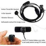 👉 Headset Throat Mic Earpiece Finger PTT Radio Transceiver For Baofeng UV5R 888s Walkie Talkie KENWOOD NX220/NX320