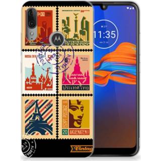 👉 Postzegel siliconen Motorola Moto E6 Plus Back Cover Postzegels 8720091327436