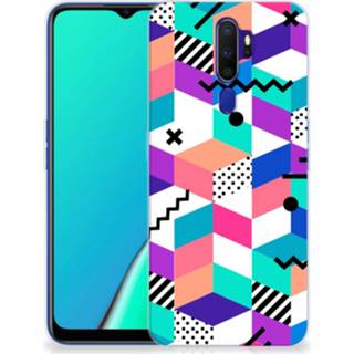 👉 Houten blok OPPO A5 2020 TPU Hoesje Blokken Kleurrijk 8720091336940