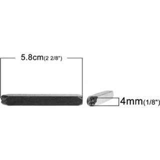 👉 Stempel carbon staal metalen DoreenBeads 4mm Gunmetal Nummer 