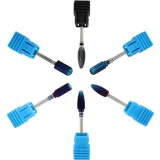 👉 Blauw Blue Nano Coated Carbide Scherpe Nail Boren Beetjes Cuticle Cleaning Tool - # 5 8720073023806