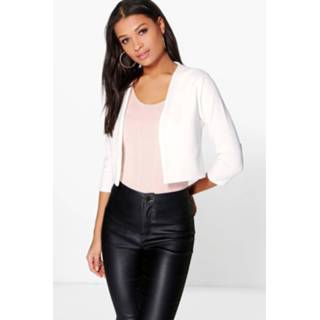 👉 Blazer vrouwen ivoor Crop Ponte Edge To Blazer, Ivory