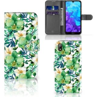 👉 Orchidee groen Huawei Y5 (2019) Hoesje 8720091426450