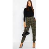 Kaki vrouwen High Waist Marl Camo Loopback Joggers, Khaki 590213520