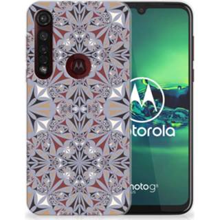 👉 Siliconen hoesje Motorola Moto G8 Plus TPU Flower Tiles 8720091503069