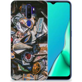 👉 Siliconen hoesje OPPO A9 2020 met foto Badges 8720091527706