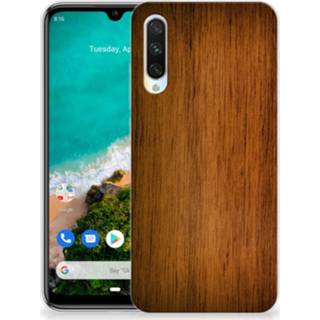 👉 Bumper hoesje hout Xiaomi Mi A3 Donker 8720091569942