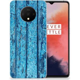 👉 Bumper hoesje blauw OnePlus 7T Wood Blue 8720091574359