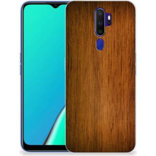 👉 Bumper hoesje hout OPPO A5 2020 Donker 8720091579880