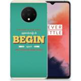 👉 Siliconen hoesje OnePlus 7T met naam Quote Begin 8720091583856