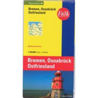 👉 Falk Regionalkarte 04 Bremen Osnabrück Ostfriesland 1 150 000 9783827918048