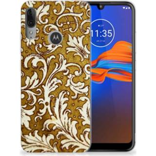 Siliconen hoesje goud Motorola Moto E6 Plus Barok 8720091278653