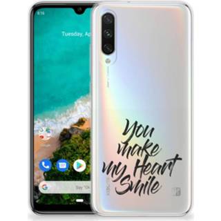 👉 Siliconen hoesje Xiaomi Mi A3 met naam Heart Smile 8720091626805