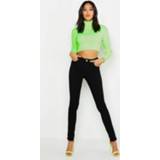 👉 Spijker broek vrouwen zwart Tall High Waist Skinny Jean 35