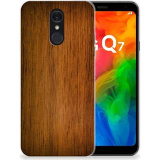 👉 Bumper hoesje hout LG Q7 Donker 8720091313811