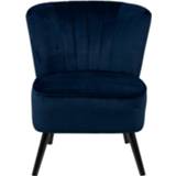 👉 Fauteuil Auburn - fluweel - navy - Leen Bakker