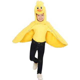 👉 Pluche active gele kippencape met vleugeltjes voor carnaval 8003558974313
