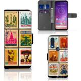 👉 Flipcover Motorola One Vision Flip Cover Postzegels 8720091993990