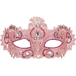 👉 Active roze Antiek Venetiaanse oogmaskertjes met steentjes 8003558047024