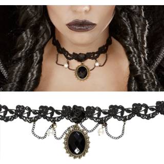 👉 Hals ketting active zwarte Mooie halsketting met gemsteen voor Halloween 8003558057221