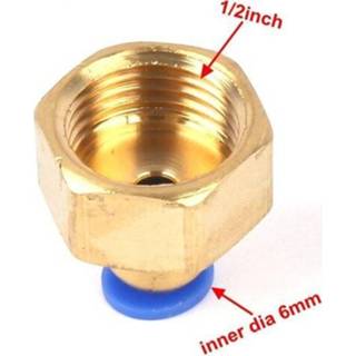 Messing 2 stks Binnendiameter 6mm/8mm Rechte Connector 1/2 Inch Binnendraad Pneumatische Montage/Adapter slang Quick Gewrichten - 8 mm-connector 8720074662394