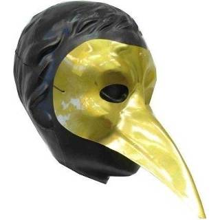 👉 Gouden snavel masker plastic goud Snavelmasker