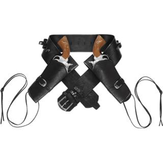 👉 Riem active zwart Cowboyholster dubbel met kleur 8003558010523