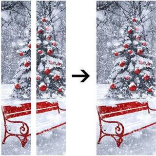 👉 Muursticker PVC Kerst Deur Waterdicht Slaapkamer Woonkamer Muurschildering Wrap - 02 8720072145066