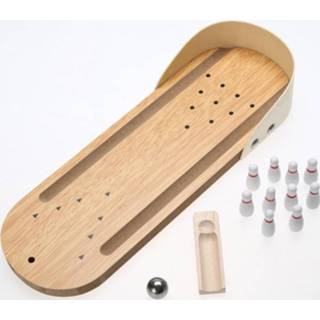 👉 Bureau houten metalen kinderen Mini Entertainment Desktop Bowling Game Set Alley Tien Pin Bal Kid Speelgoed 8720049964416