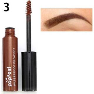 👉 Dag crème bruine zwarte gel POPFEEL wenkbrauw geverfd Enhancer oog make-up gekleurde koffie Waterdicht 4 kleuren - 04 8720072341833